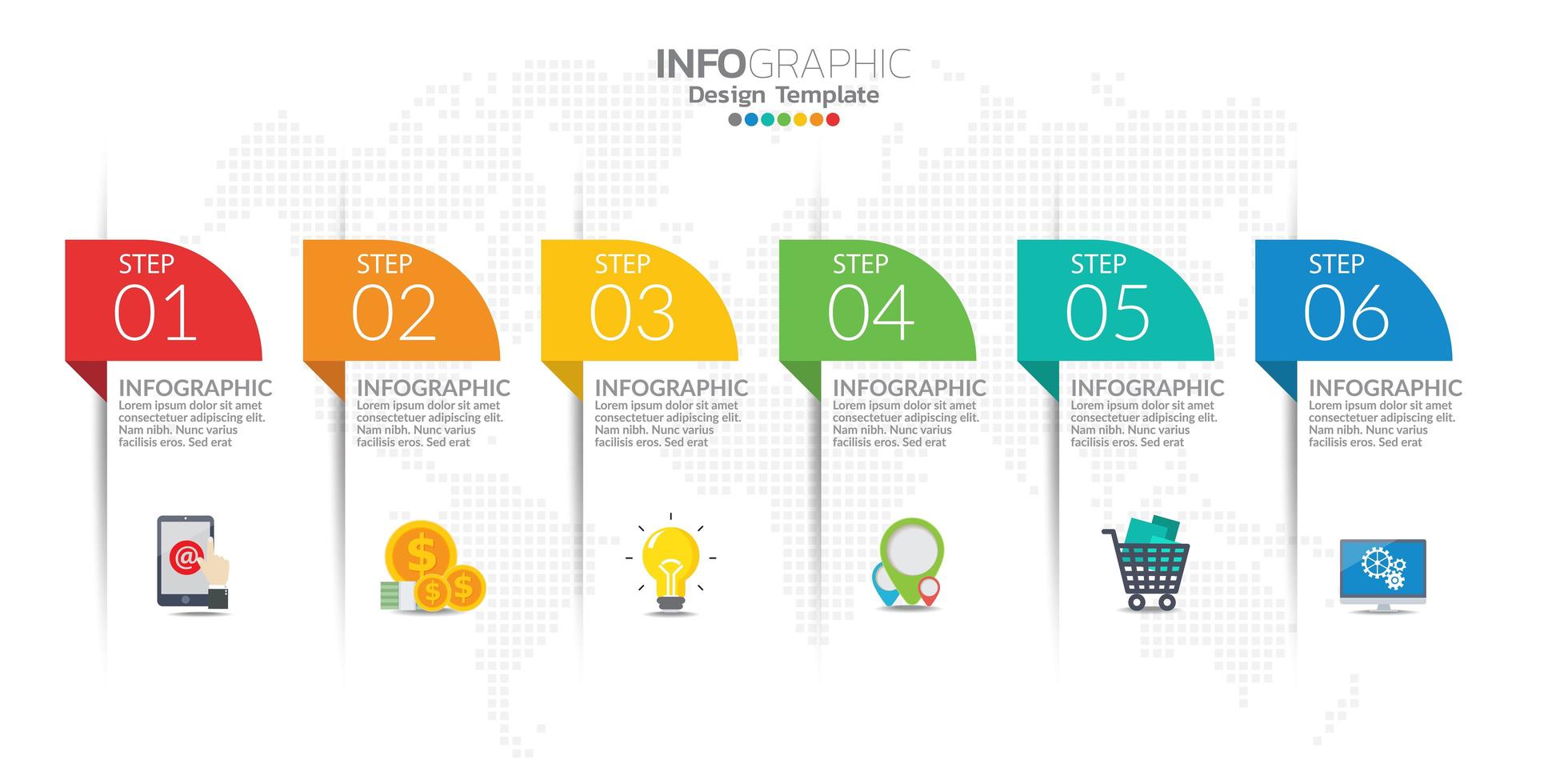 elementi infografici per contenuto, diagramma, diagramma di flusso, passaggi, parti, sequenza temporale, flusso di lavoro, grafico. vettore