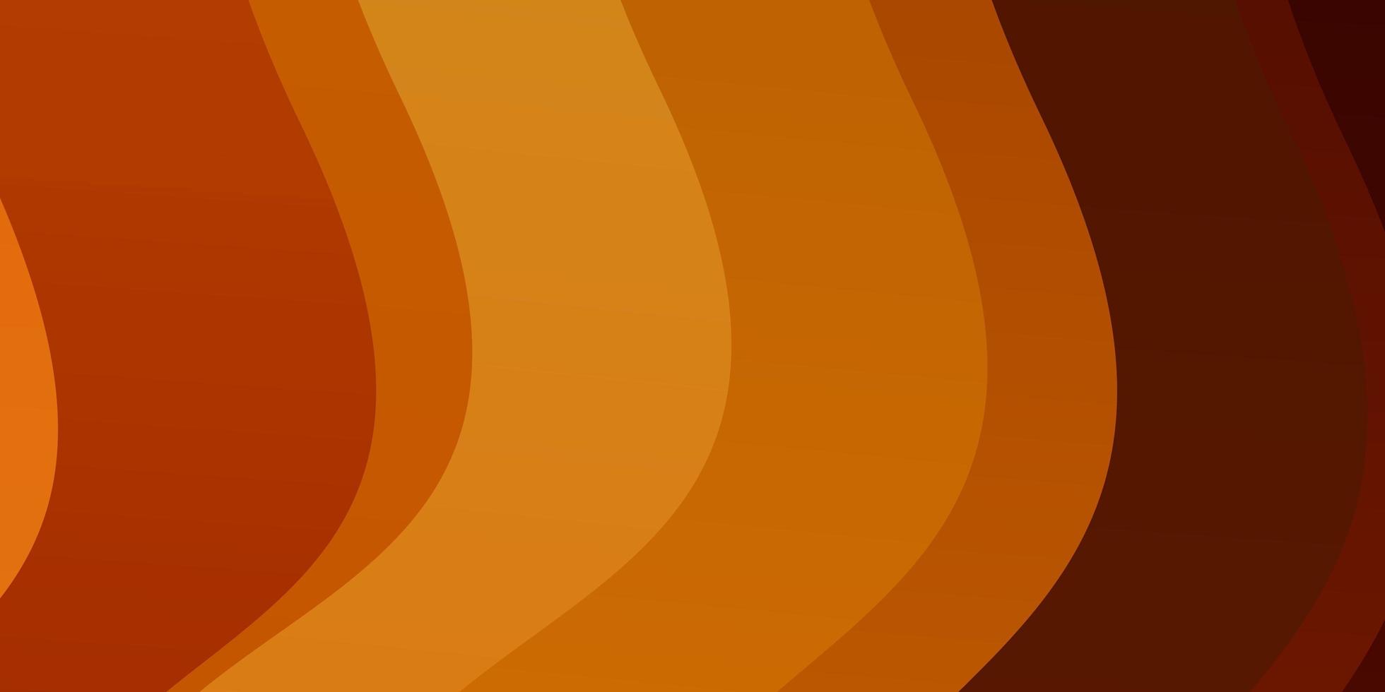 sfondo vettoriale arancione chiaro con curve.