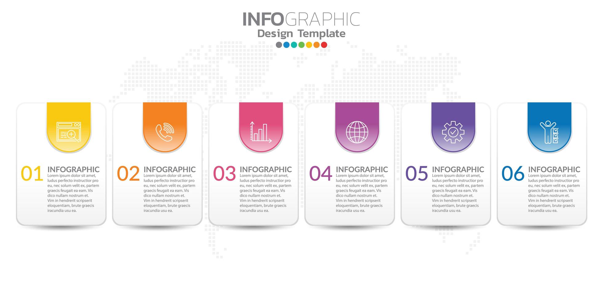 infografica per il concetto di business con icone e opzioni o passaggi. vettore