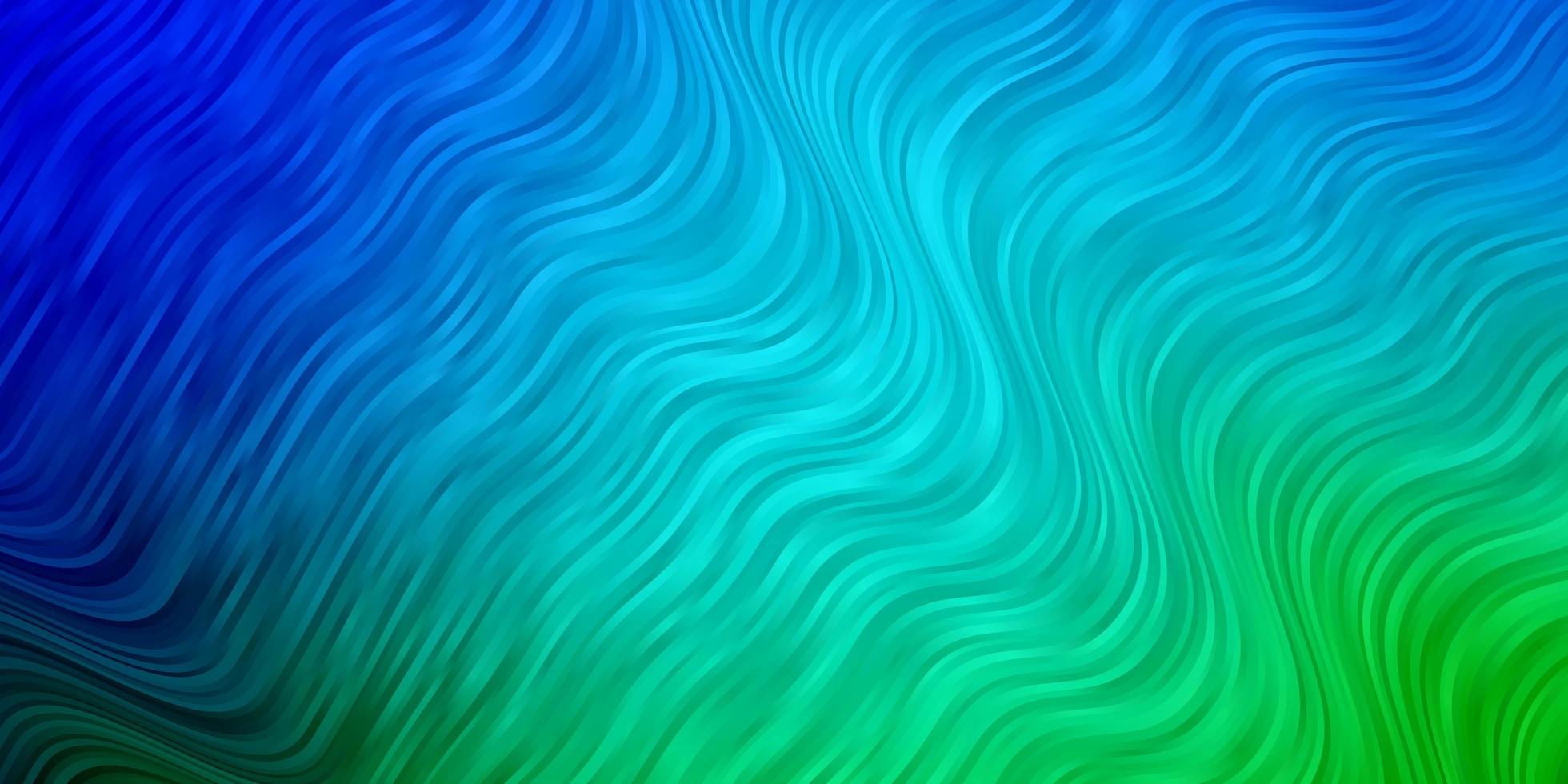 sfondo vettoriale azzurro, verde con curve.
