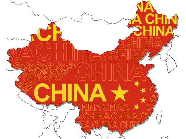 Una mappa della Cina. vettore