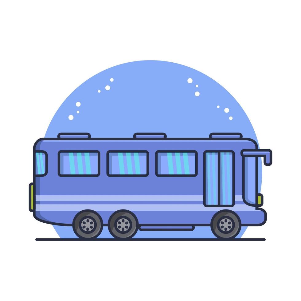 autobus urbano illustrato su sfondo bianco vettore