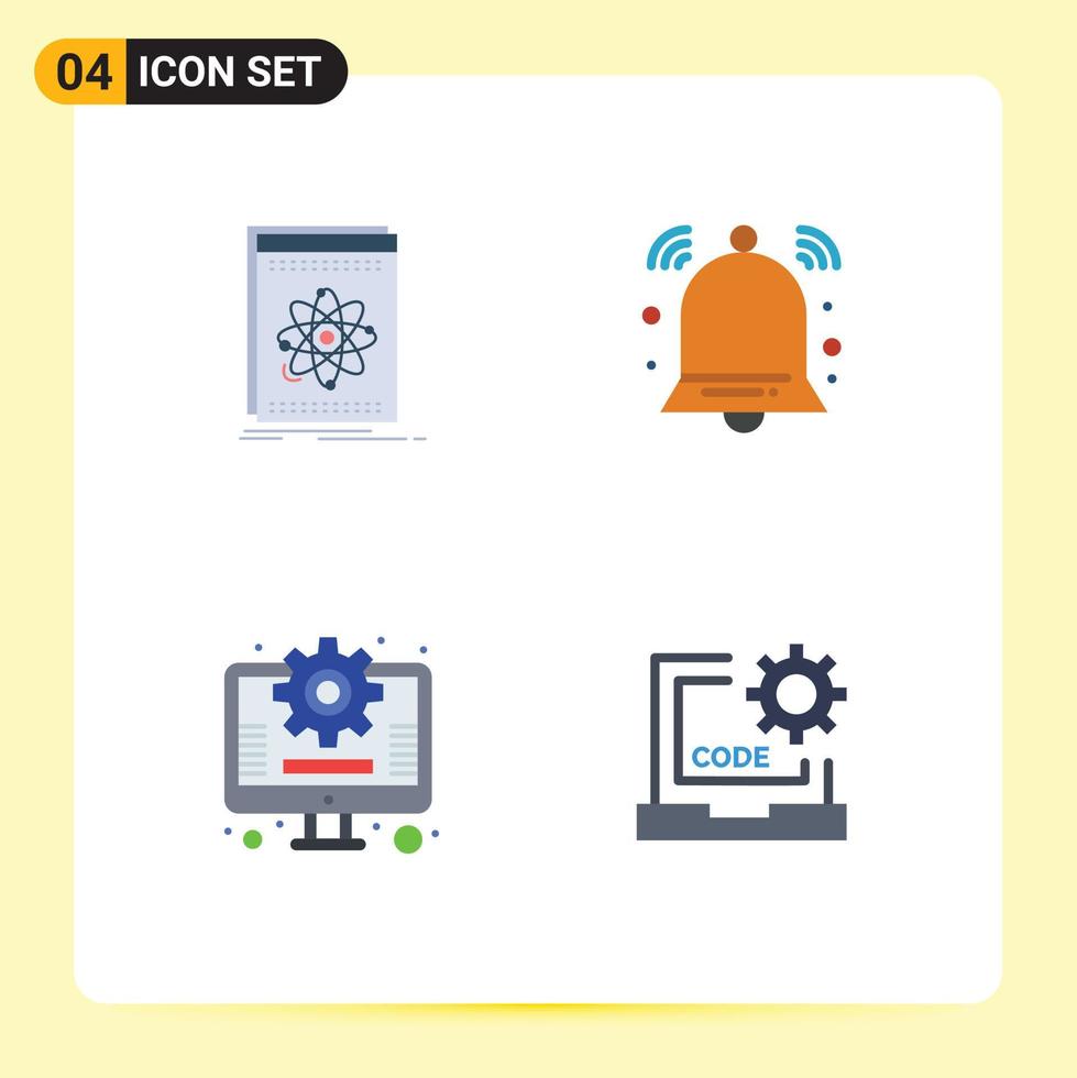 4 utente interfaccia piatto icona imballare di moderno segni e simboli di api attività commerciale piattaforma campana marketing modificabile vettore design elementi