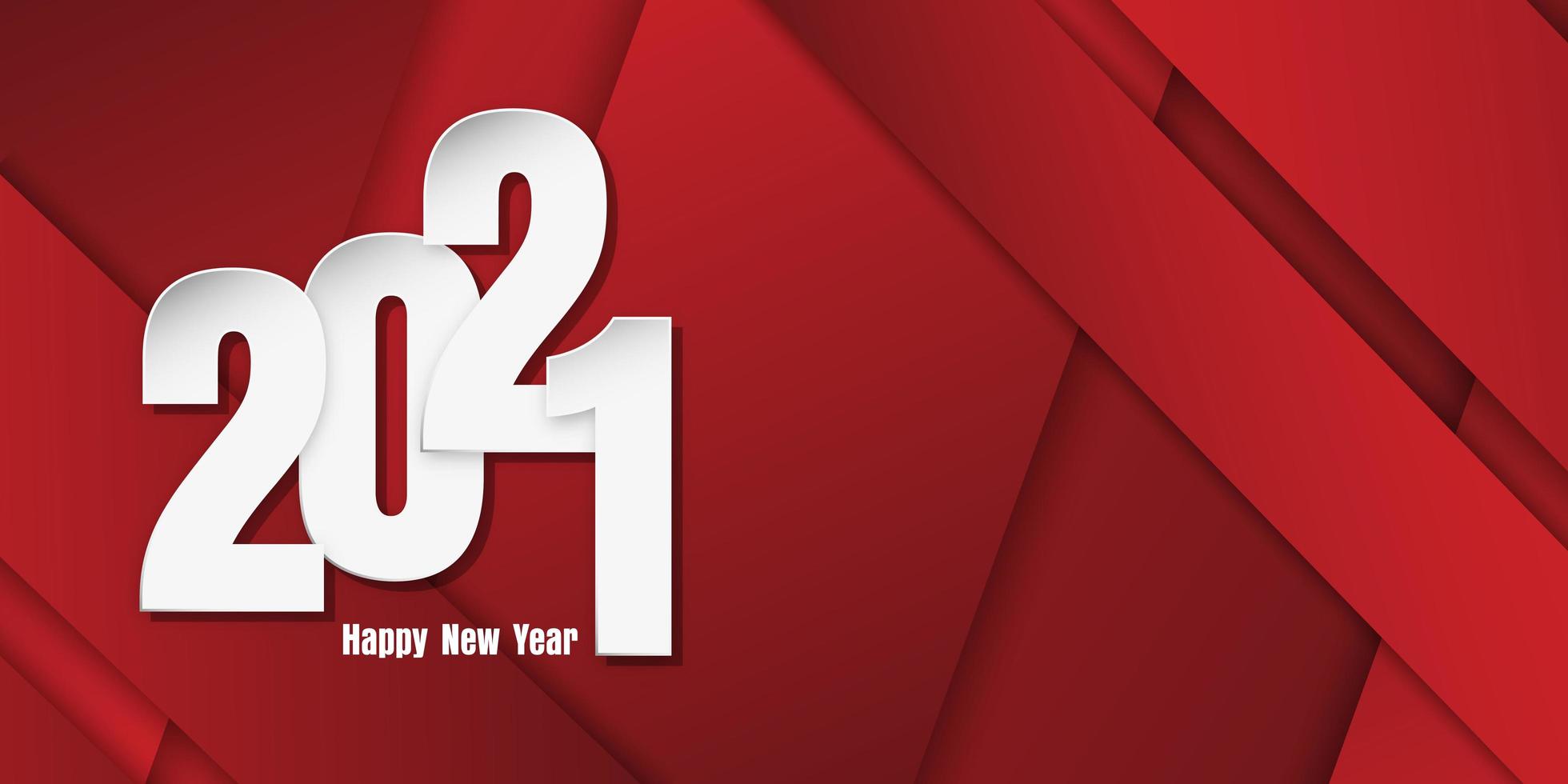 banner di felice anno nuovo con numeri di stile taglio carta vettore