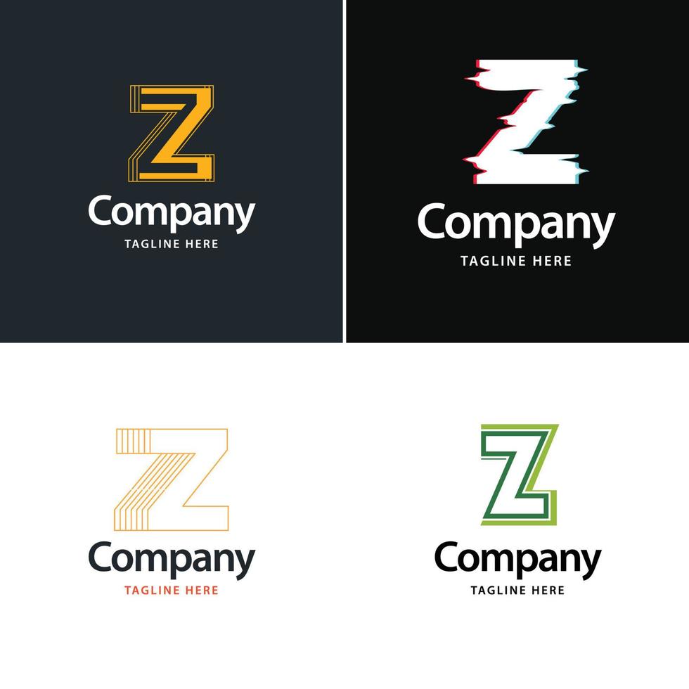 lettera z grande logo imballare design creativo moderno loghi design per il tuo attività commerciale vettore