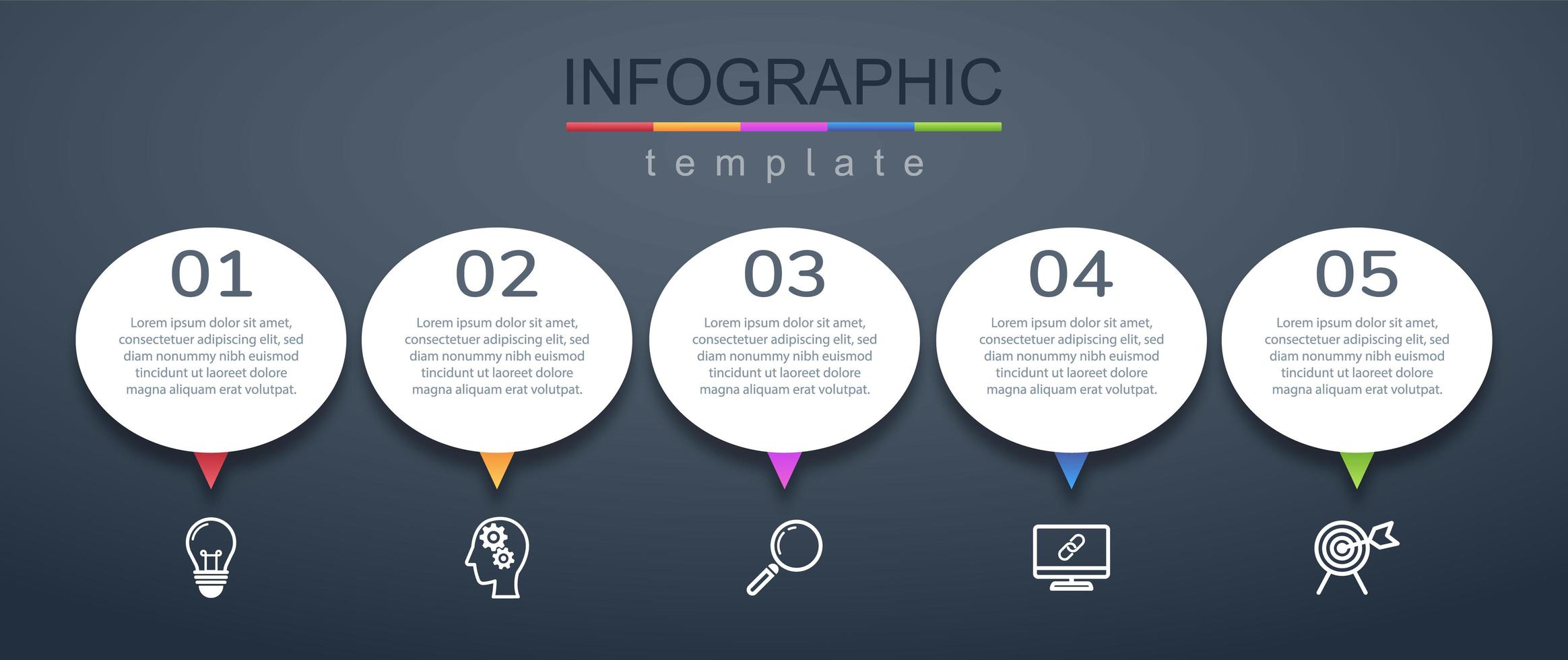 modello di banner aziendale e aziendale moderno infografica vettore