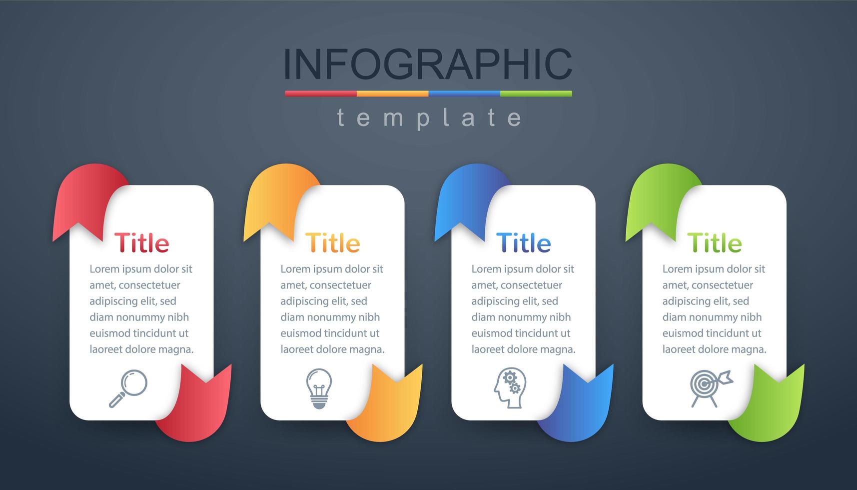 modello di banner aziendale e aziendale moderno infografica vettore