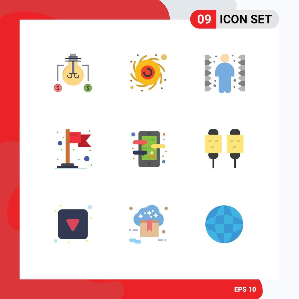 9 creativo icone moderno segni e simboli di linguaggio Chiacchierare complicazione App Posizione modificabile vettore design elementi