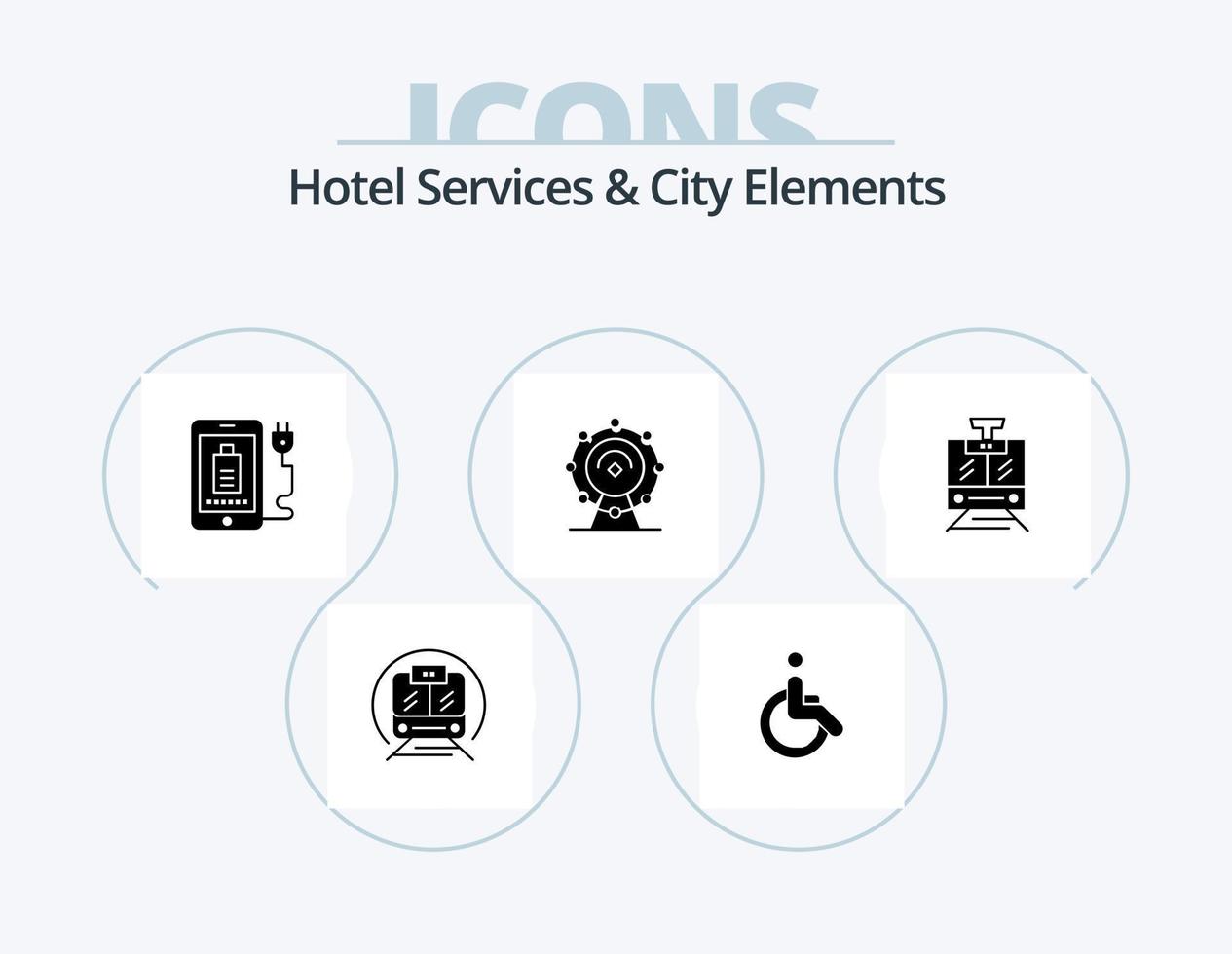 Hotel Servizi e città elementi glifo icona imballare 5 icona design. pubblico. Hotel. mobile . servizio. del browser vettore