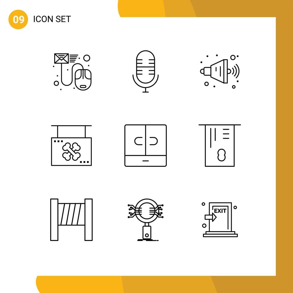 impostato di 9 moderno ui icone simboli segni per arredamento cartello forte negozio Halloween modificabile vettore design elementi