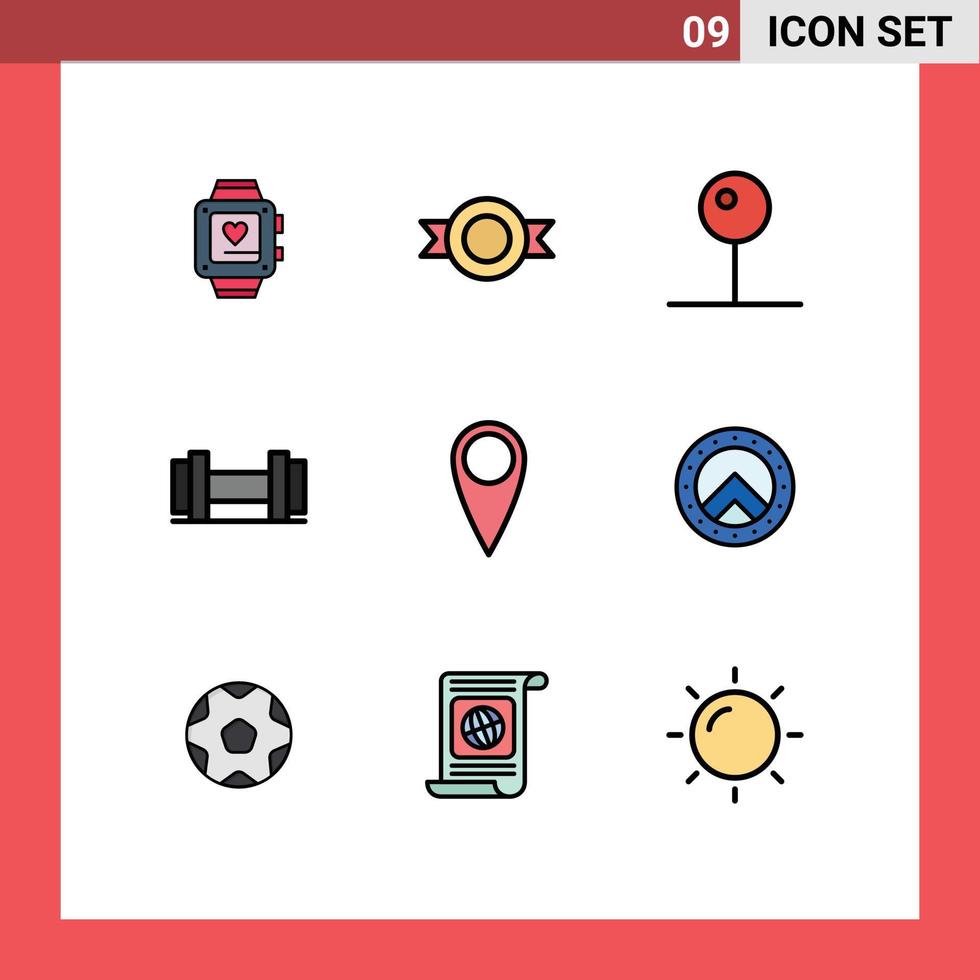 9 creativo icone moderno segni e simboli di Grecia scudo media raccogliere utensili modificabile vettore design elementi