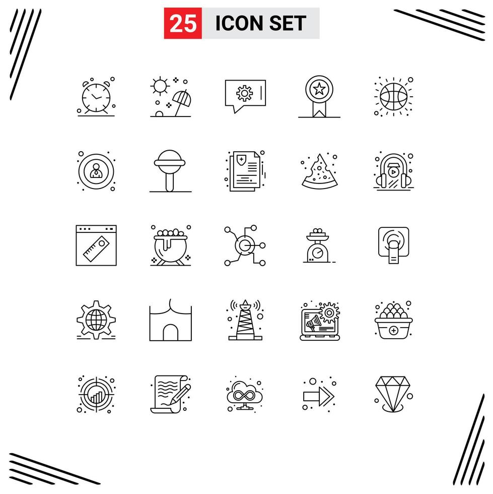 25 tematico vettore Linee e modificabile simboli di pallacanestro francobollo viaggio nastro badge modificabile vettore design elementi
