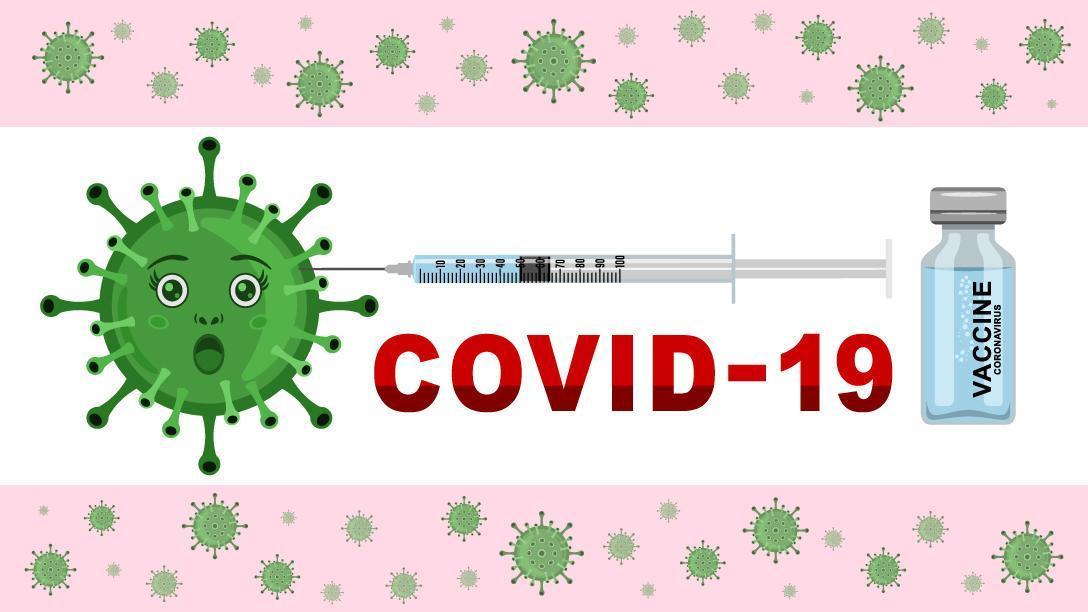 banner vaccino virus covid-19 vettore