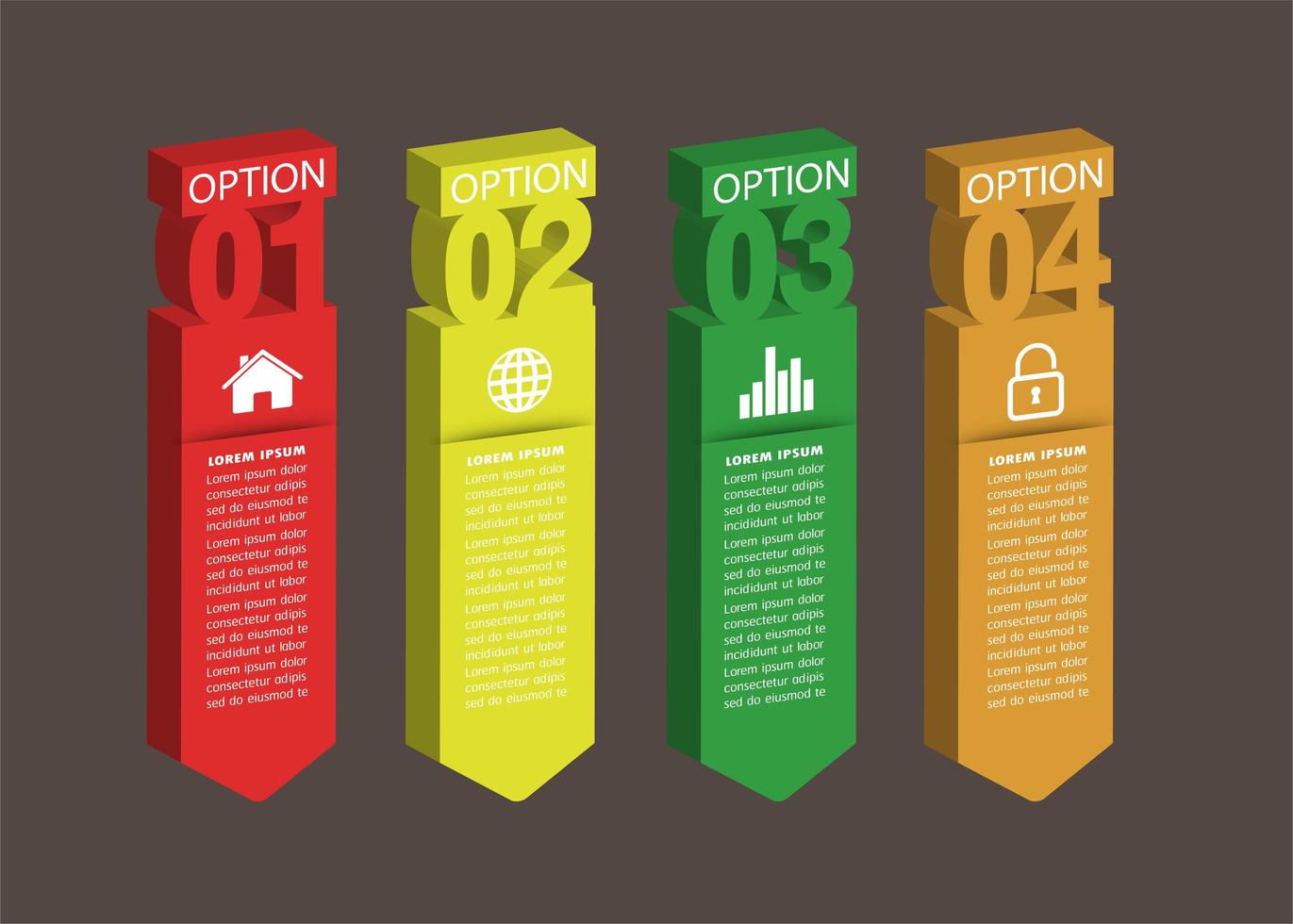 moderno modello di casella di testo 3d, infografica banner vettore