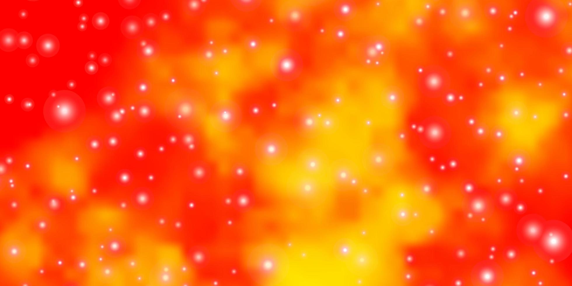 layout vettoriale arancione chiaro con stelle luminose.