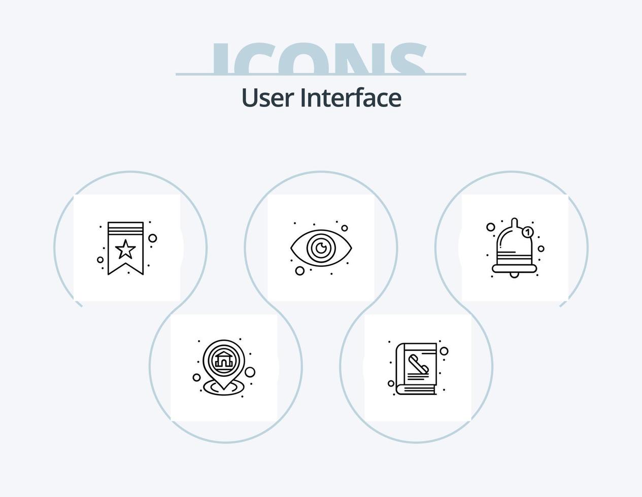 utente interfaccia linea icona imballare 5 icona design. . carica. nube. batteria. Rete vettore