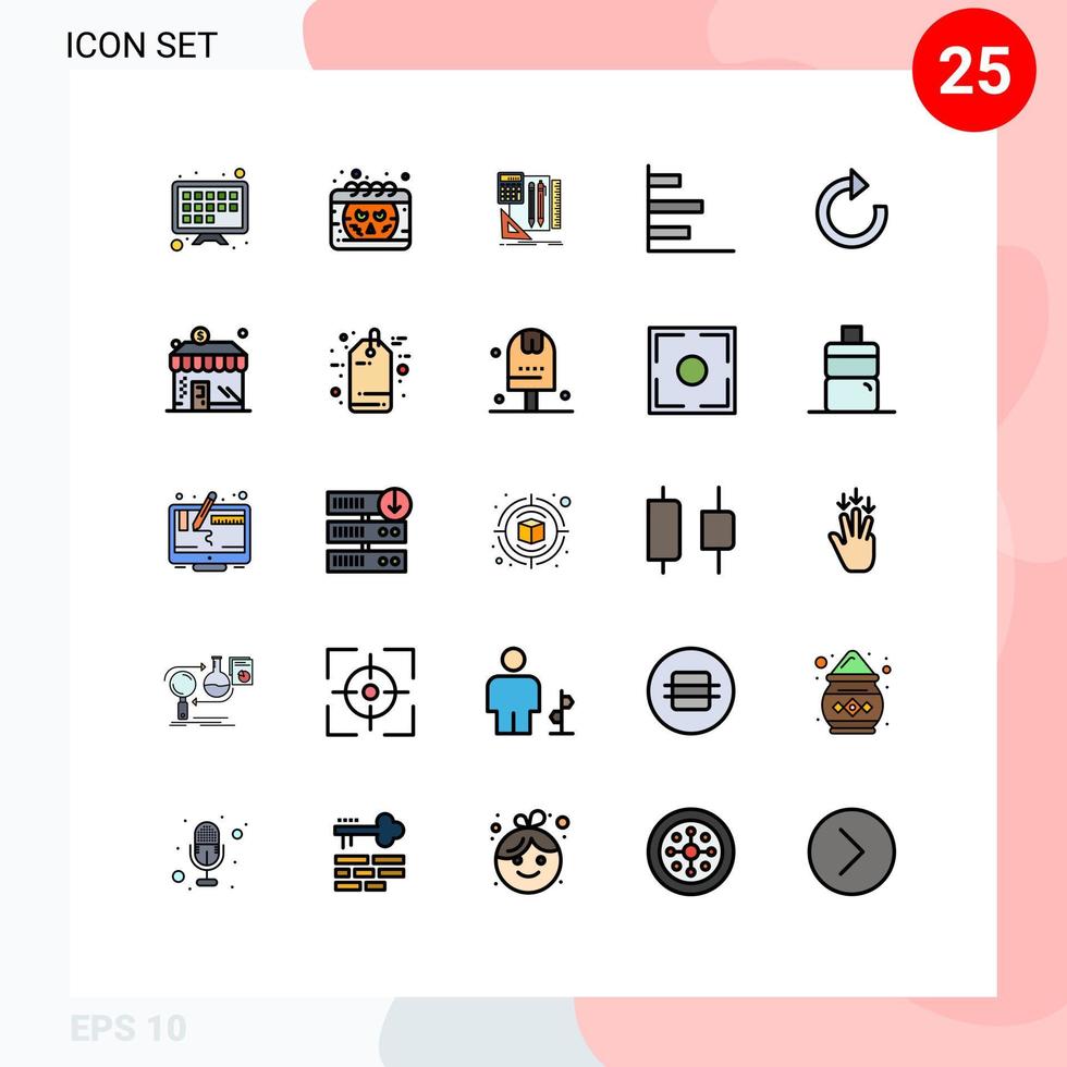 25 creativo icone moderno segni e simboli di ricaricare freccia libro prestazione grafico modificabile vettore design elementi