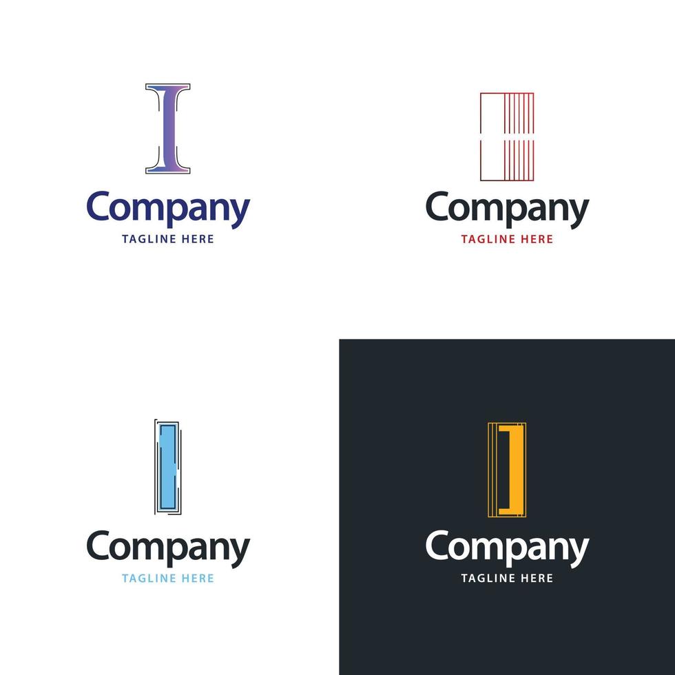 lettera io grande logo imballare design creativo moderno loghi design per il tuo attività commerciale vettore