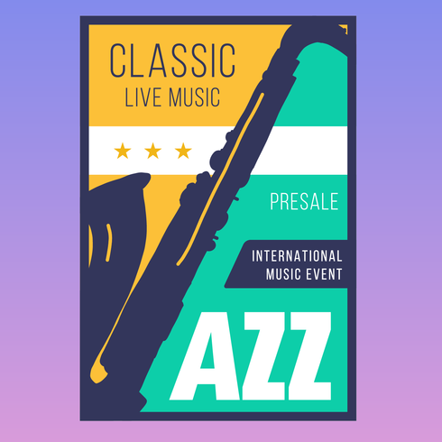 Poster di eventi di musica jazz vettore