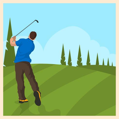 Illustrazione vettoriale Vintage Golf