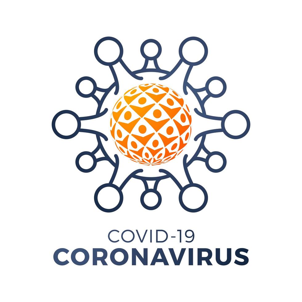 distintivo di protezione contro la pandemia di coronavirus vettore