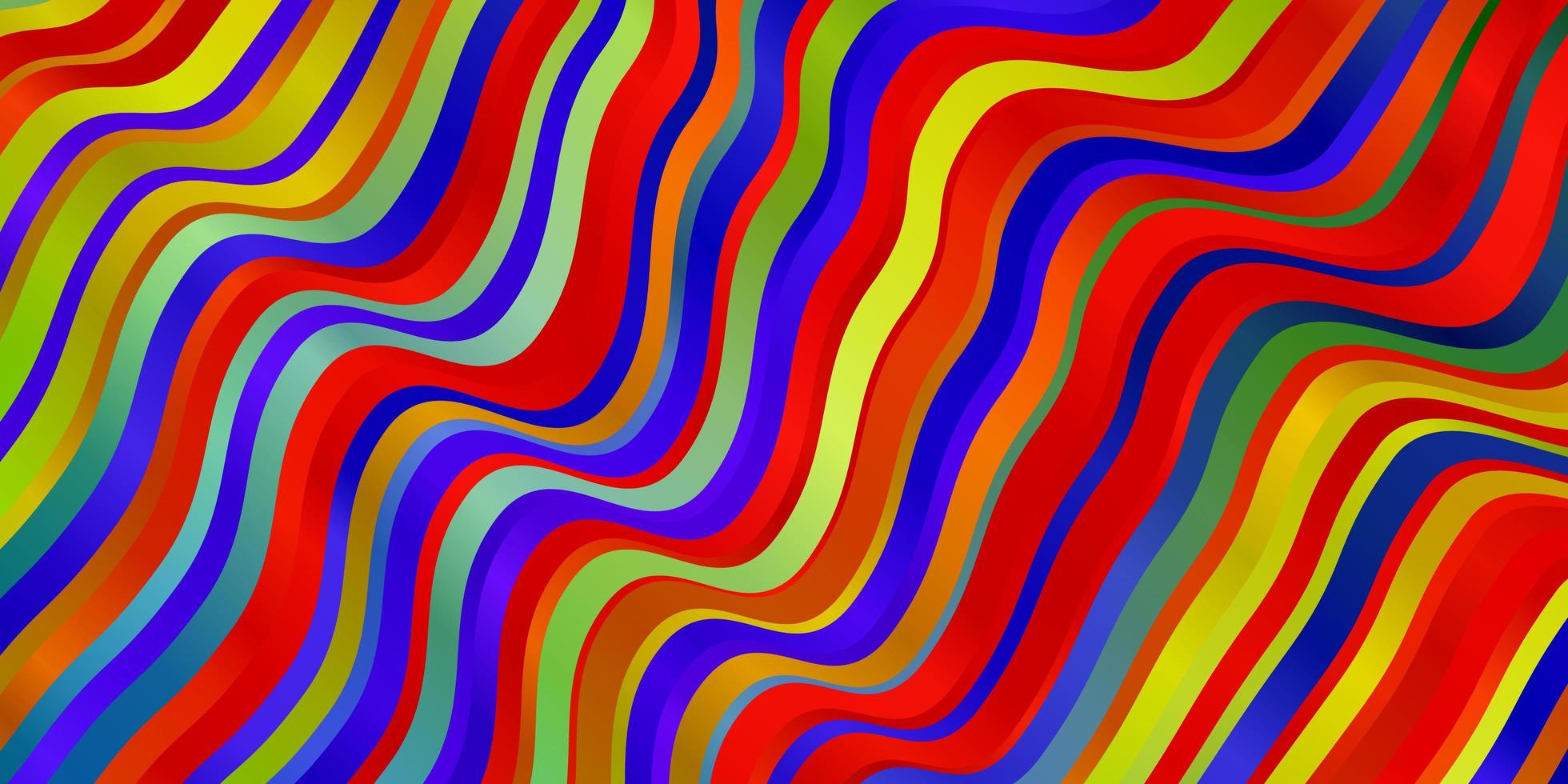 sfondo vettoriale multicolore chiaro con curve.