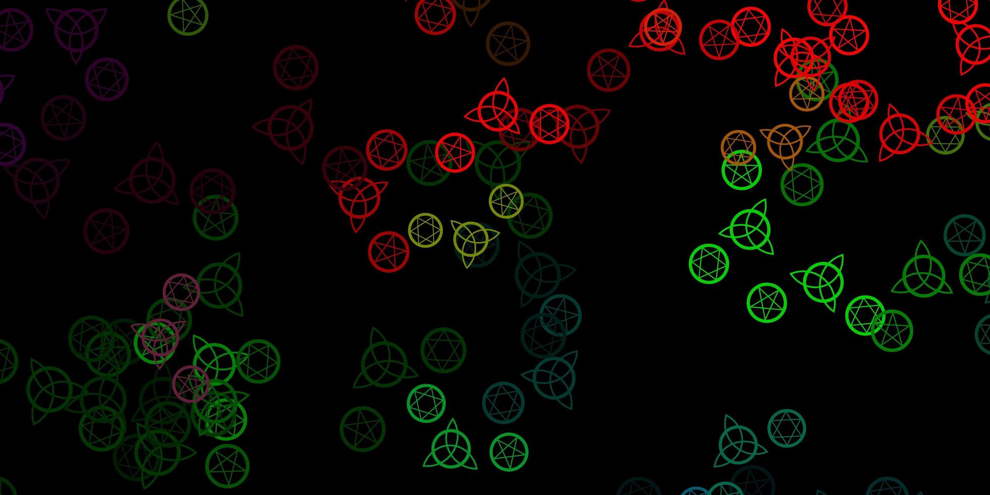 sfondo vettoriale multicolore scuro con simboli misteriosi.