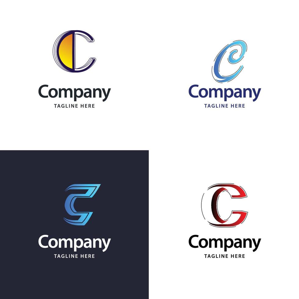 lettera c grande logo imballare design creativo moderno loghi design per il tuo attività commerciale vettore