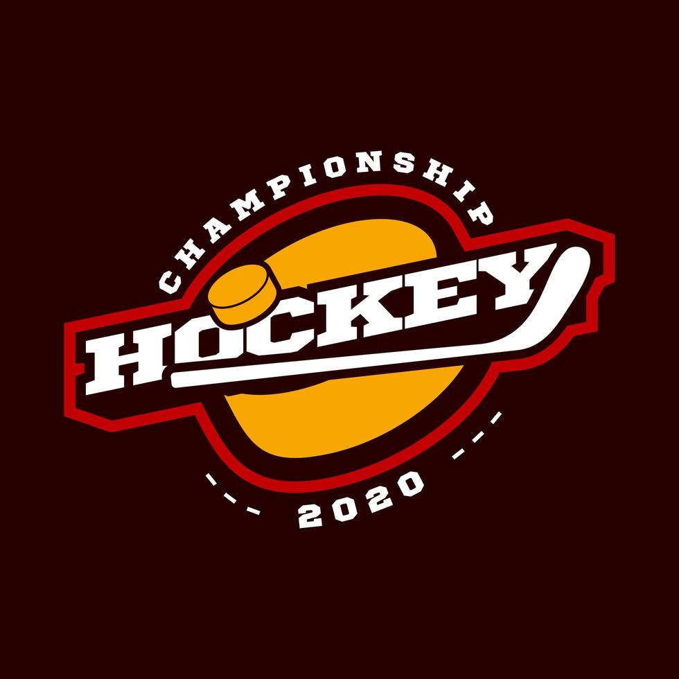 logo di sport di hockey vettore