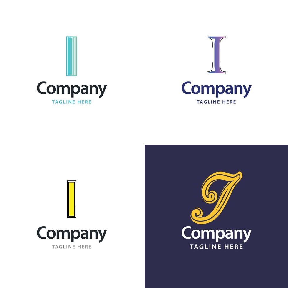 lettera io grande logo imballare design creativo moderno loghi design per il tuo attività commerciale vettore