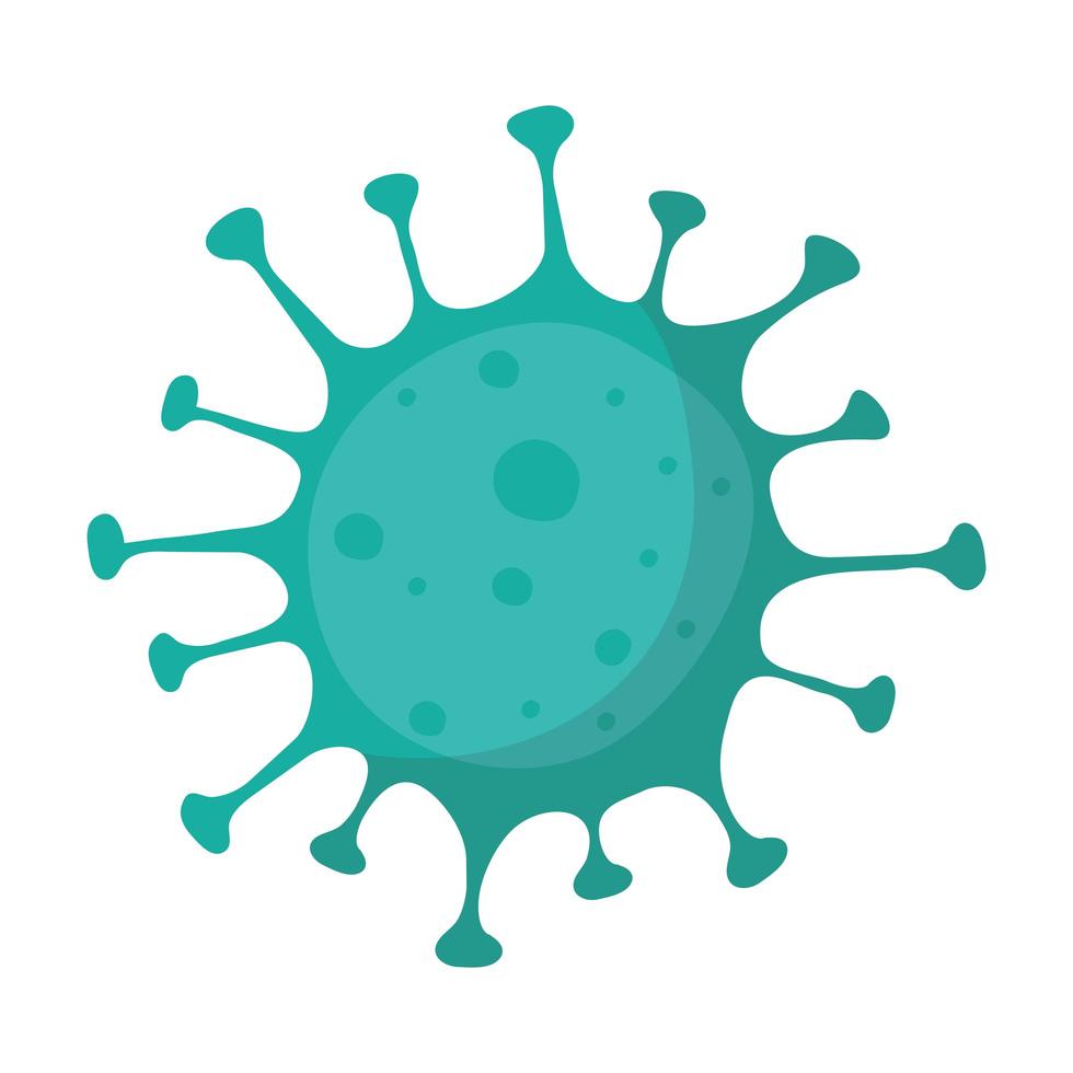 icona di stile piatto di particelle covid19 vettore
