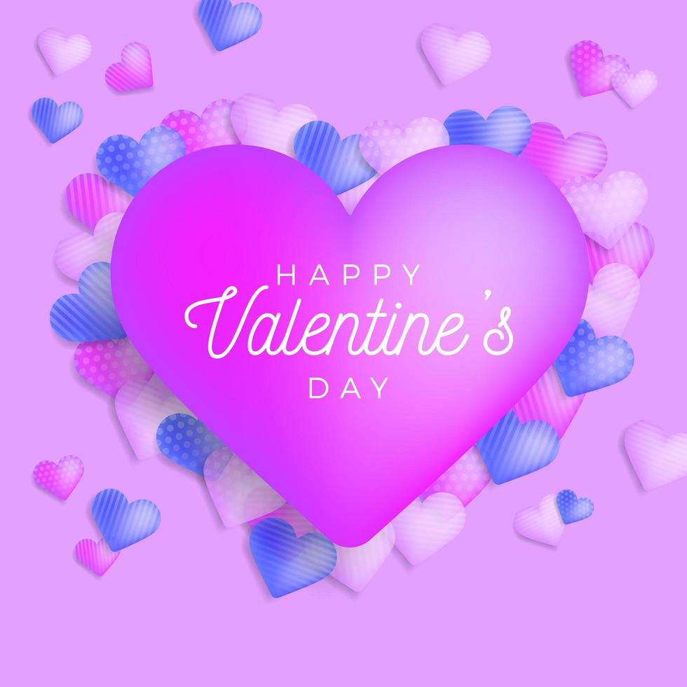 banner di auguri di buon San Valentino vettore