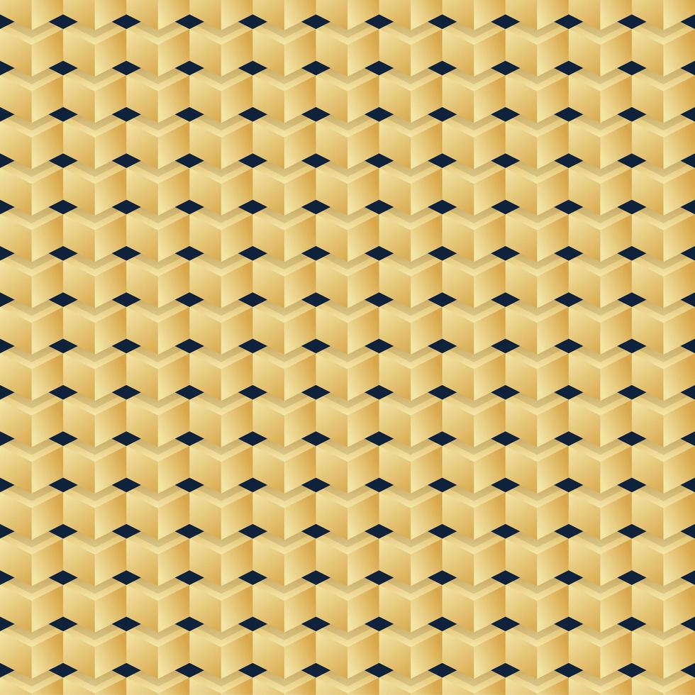 Vector seamless pattern di cubi d'oro