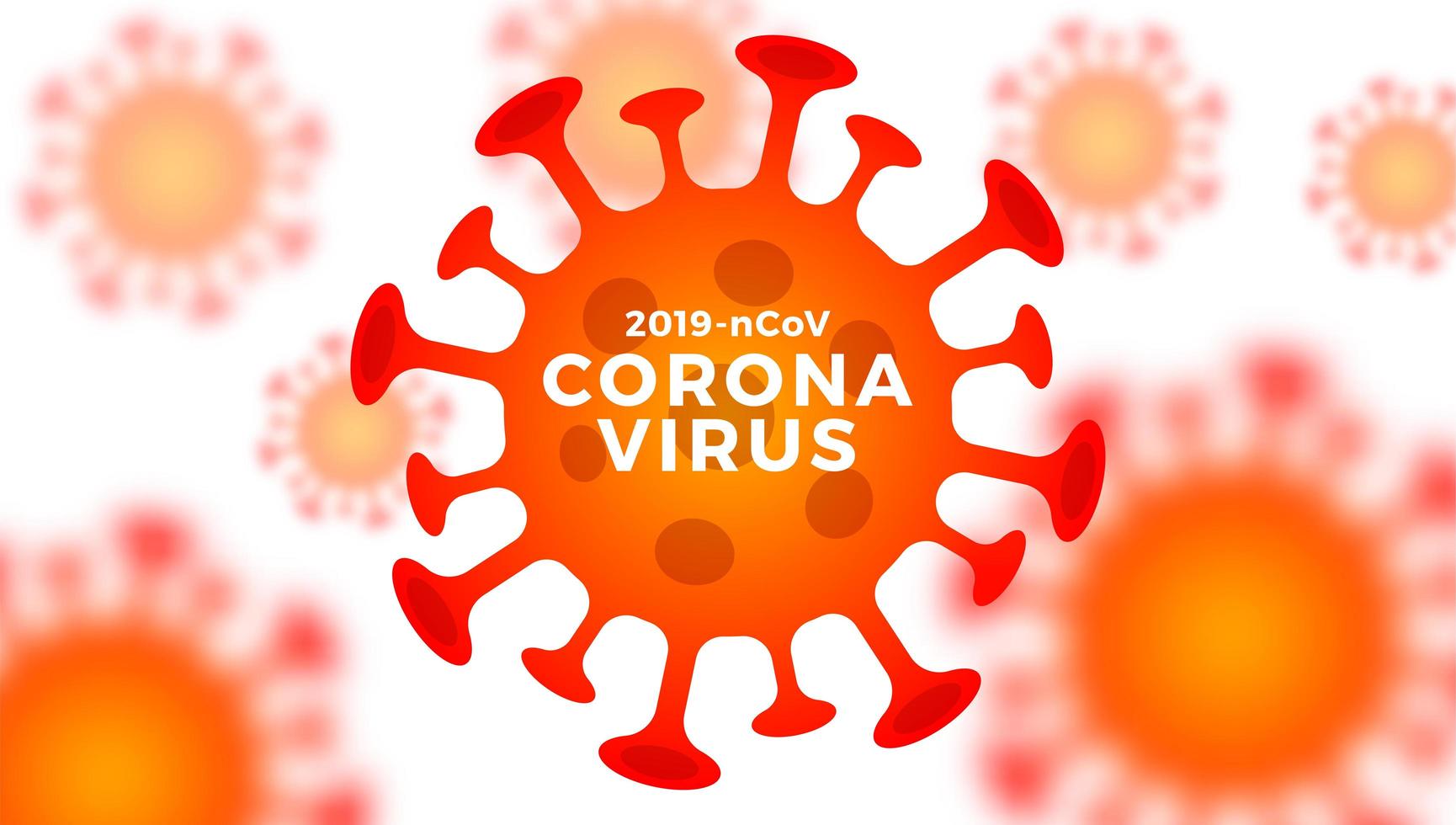 banner di cellule di coronavirus vettoriale 2019-ncov