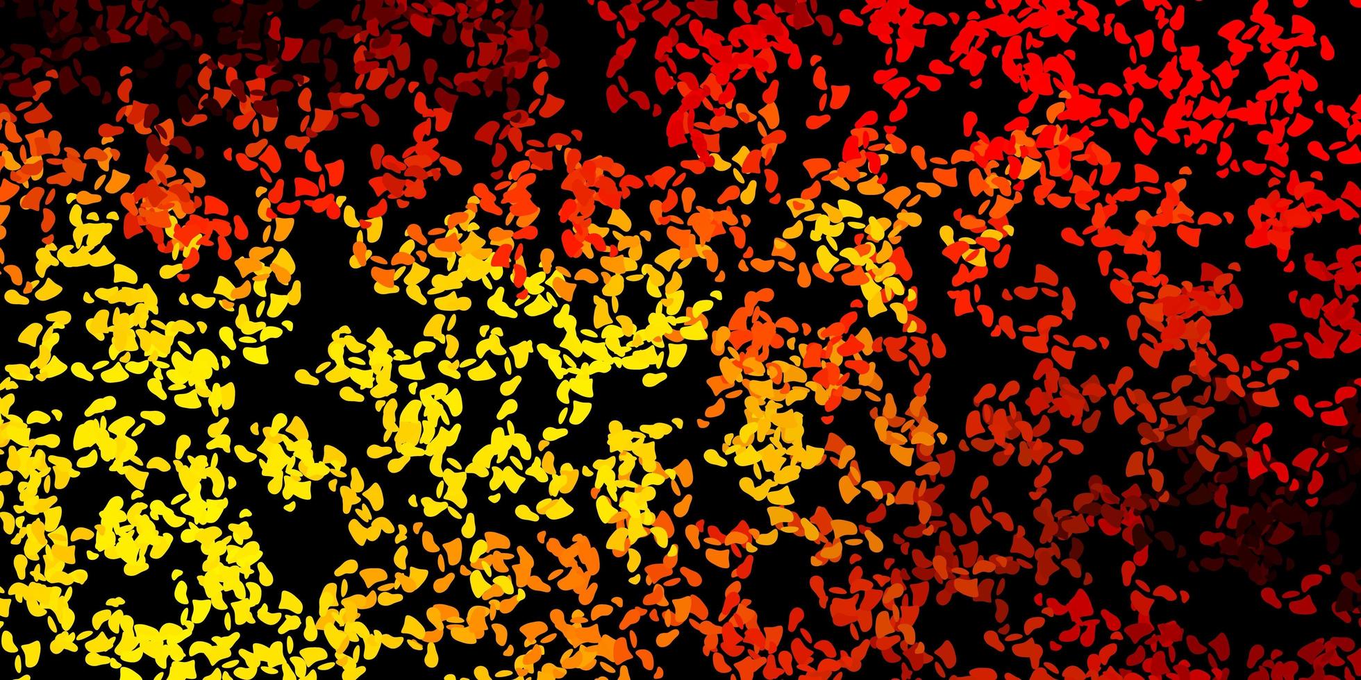 sfondo vettoriale arancione scuro con forme caotiche.