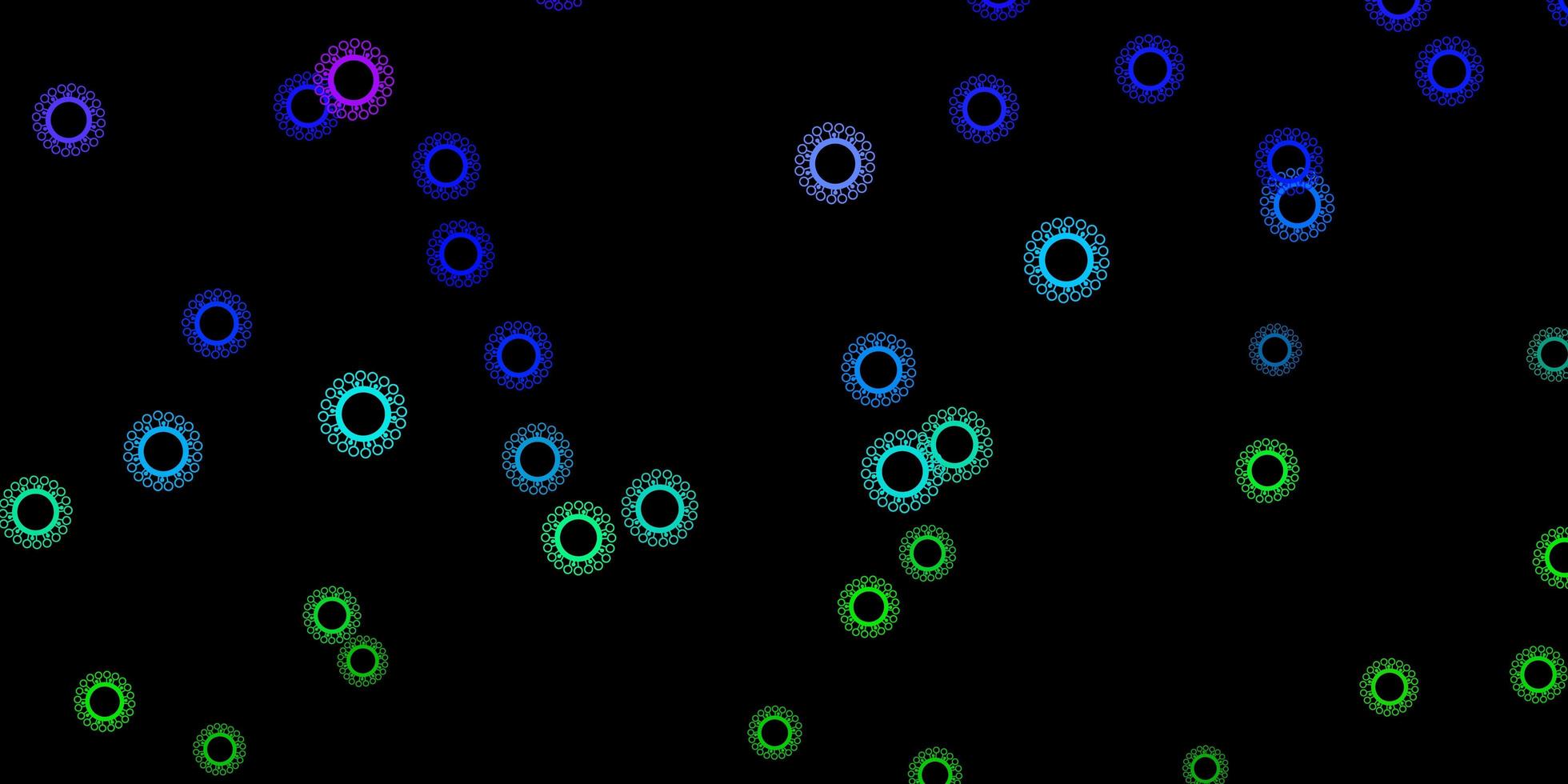 modello vettoriale multicolore scuro con segni di influenza.