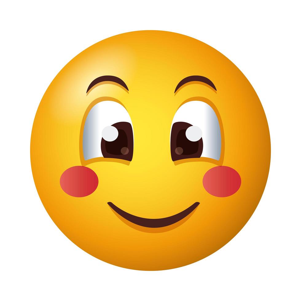 icona di stile gradiente faccia felice emoji vettore