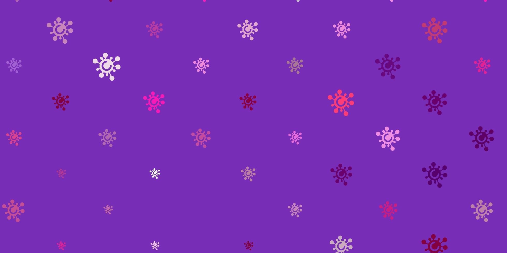 texture vettoriale viola chiaro, rosa con simboli di malattia.