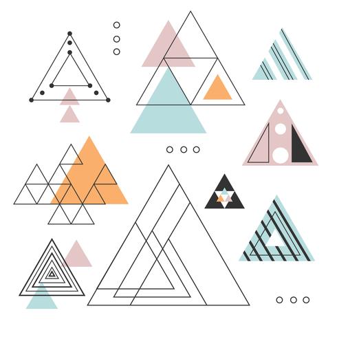 Collezione di triangoli astratti vettoriale