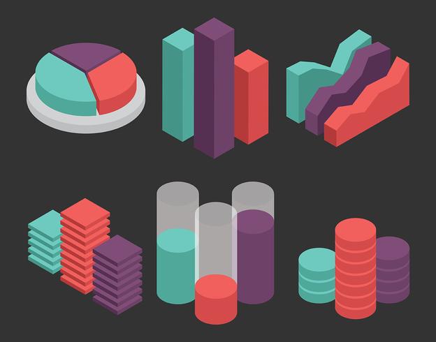 Set vettoriale di visualizzazione dati