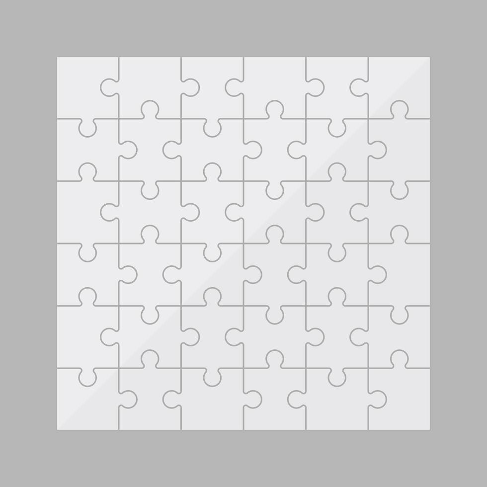 pezzi del puzzle disegno vettoriale illustrazione isolato su sfondo grigio