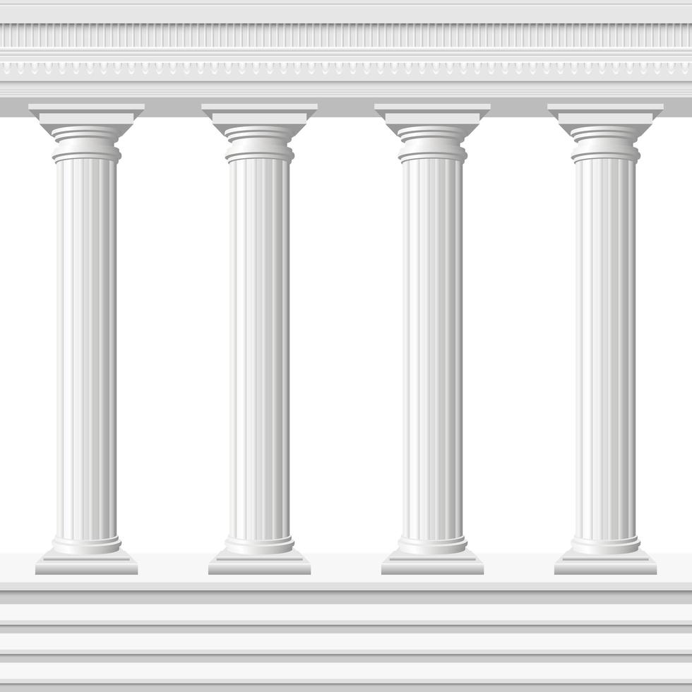 colonne antiche disegno vettoriale illustrazione isolato su sfondo bianco