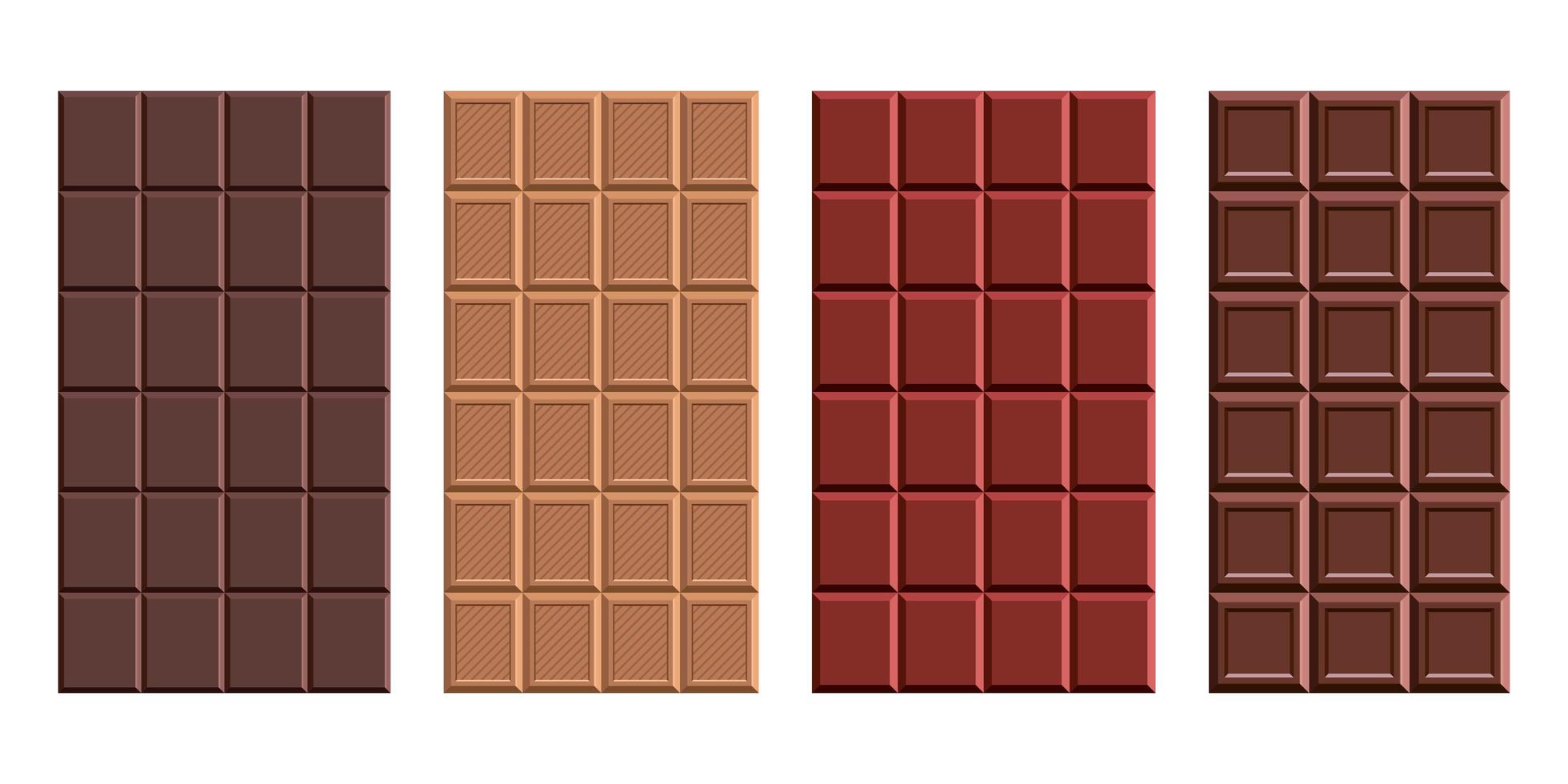 illustrazione di disegno di vettore della barra di cioccolato isolata su priorità bassa bianca