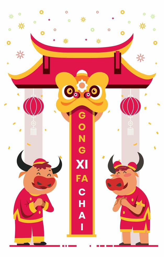 gong xi fa chai vettore