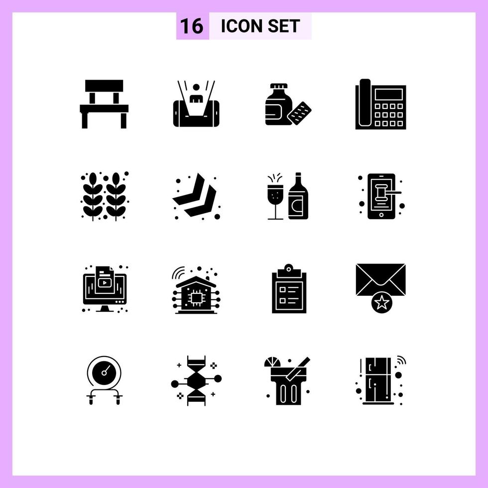 16 creativo icone moderno segni e simboli di autunno contatto noi tecnologia contatto chiamata modificabile vettore design elementi
