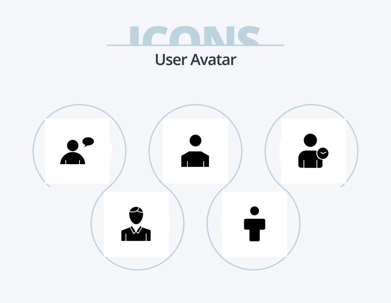 utente glifo icona imballare 5 icona design. . . maschio. di base. utente vettore