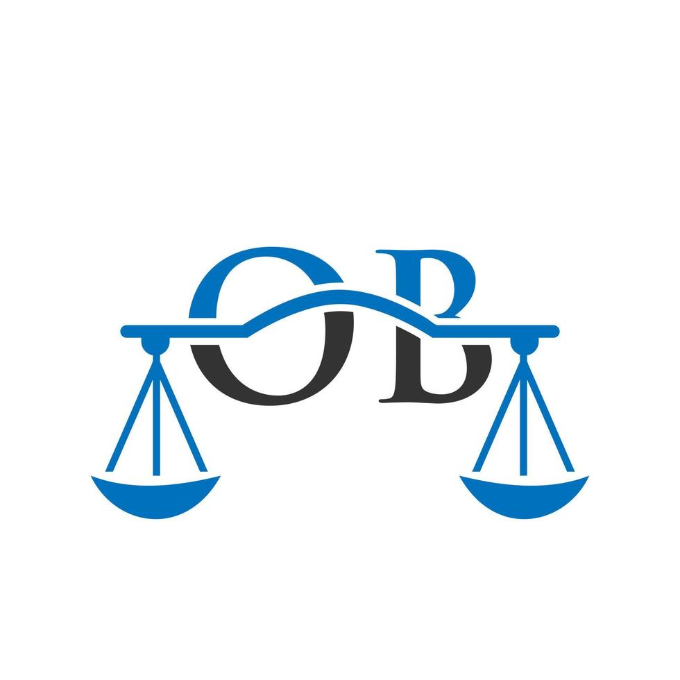 lettera ob legge azienda logo design per avvocato, giustizia, legge avvocato, legale, avvocato servizio, legge ufficio, scala, legge ditta, procuratore aziendale attività commerciale vettore