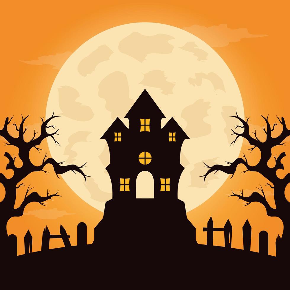 sfondo di halloween design piatto vettore