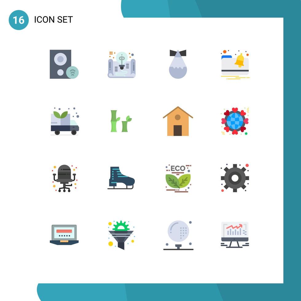 16 universale piatto colori impostato per ragnatela e mobile applicazioni verde notifica modulo cartella arma modificabile imballare di creativo vettore design elementi