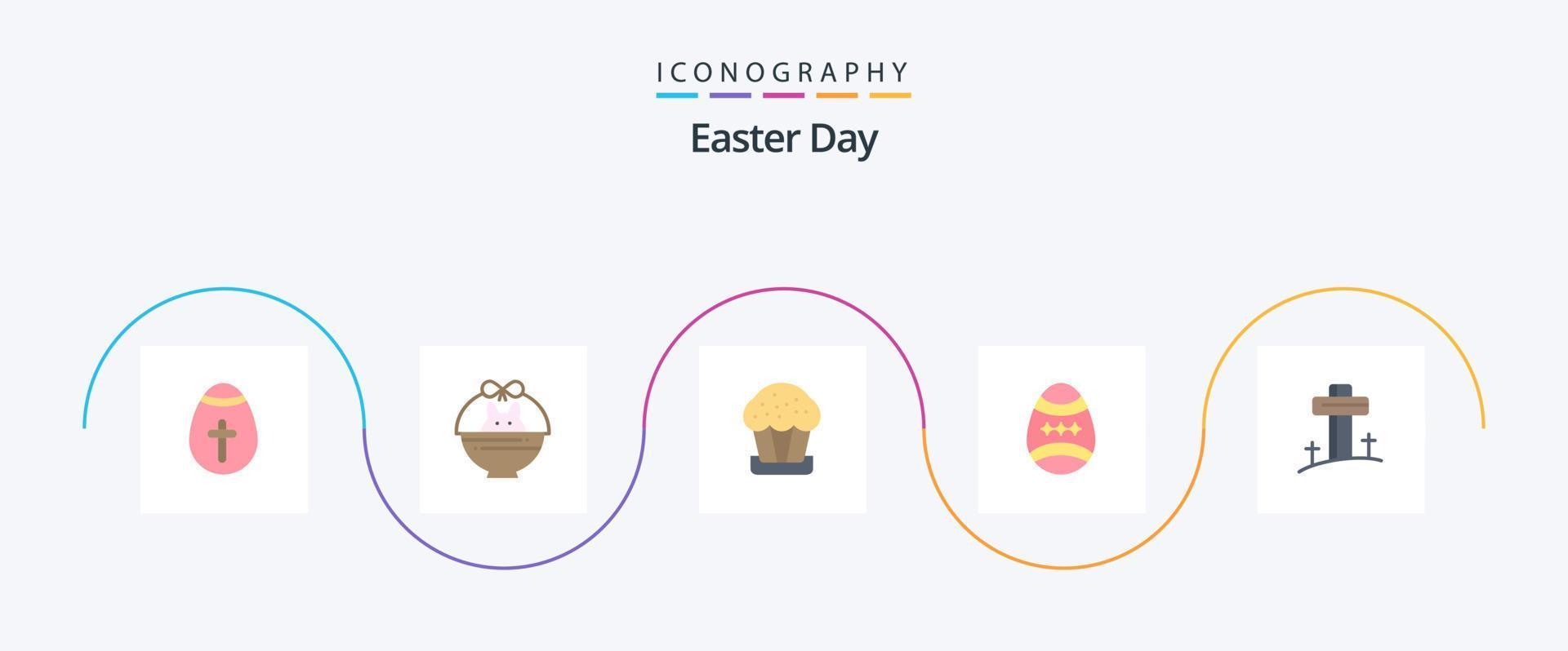 Pasqua piatto 5 icona imballare Compreso cristiano. uovo. torta. Pasqua. uccello vettore